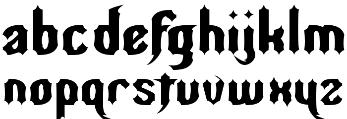 Nightwarrior Normal Font LOWERCASE