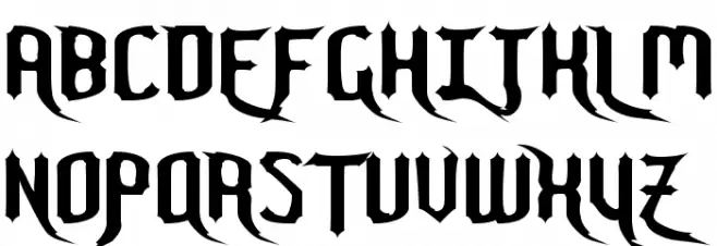 Nightwarrior Schriftart Groß