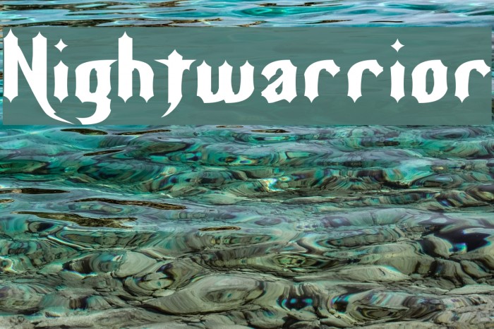 Nightwarrior Font examples