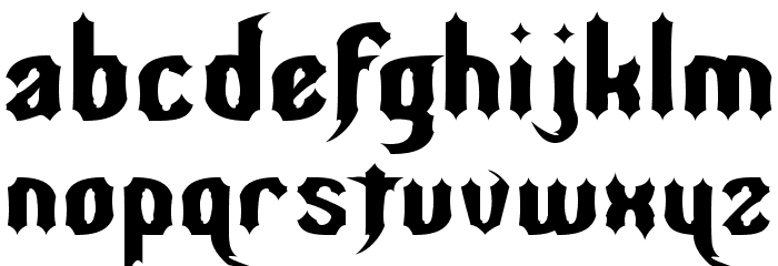Nightwarrior Font LOWERCASE
