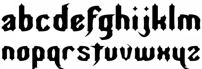 Nightwarrior Caratteri MINUSCOLO