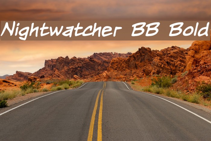 Nightwatcher BB Bold Font examples