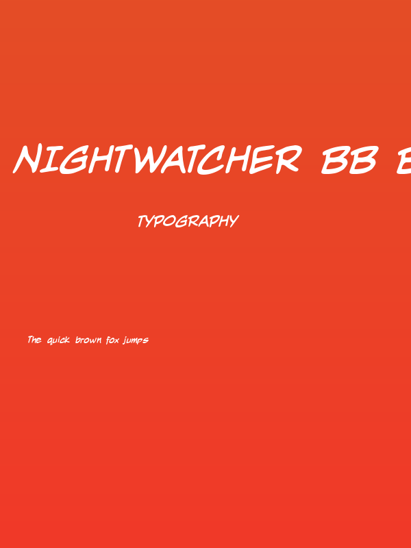 Nightwatcher BB Bold Poster