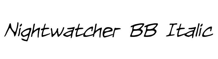 Nightwatcher BB Italic Font