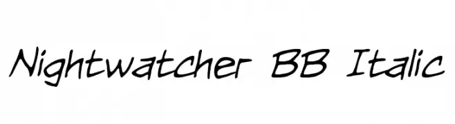 Nightwatcher BB Italic  Fuentes Gratis Descargar