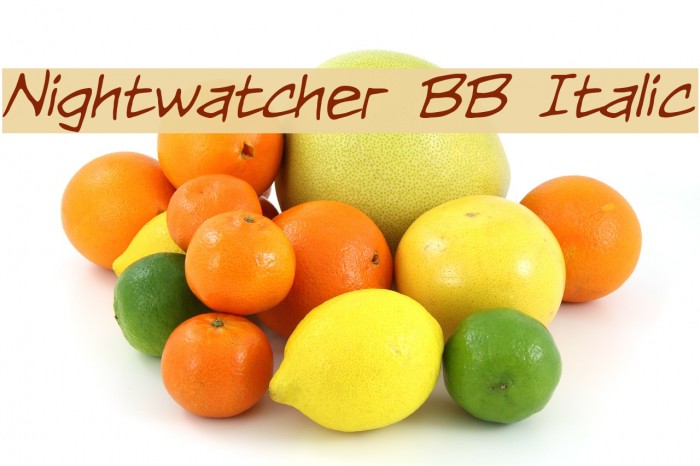 Nightwatcher BB Italic Font examples