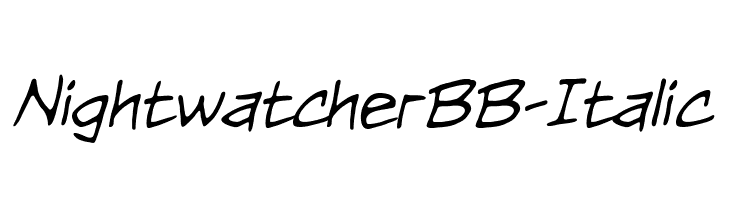 NightwatcherBB-Italic Font