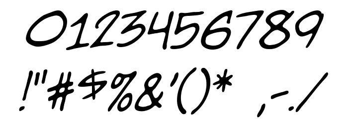 NightwatcherBB-Italic Font OTHER CHARS