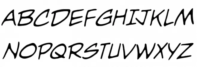 NightwatcherBB-Italic Schriftart Groß