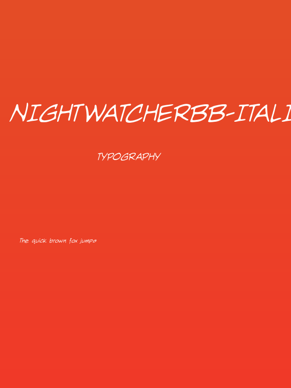 NightwatcherBB-Italic Poster