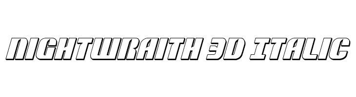 Nightwraith 3D Italic  Free Fonts Download