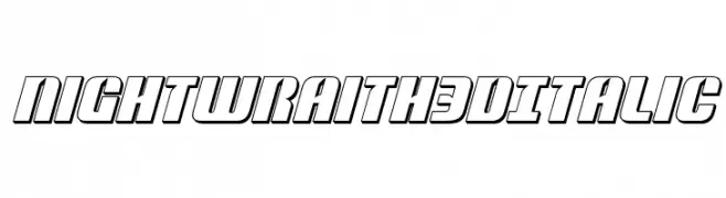 Nightwraith 3D Italic  Скачать бесплатные шрифты