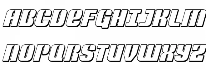 Nightwraith 3D Italic Fonte MAIÚSCULAS
