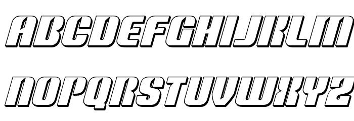 Nightwraith 3D Italic Font LOWERCASE