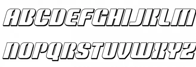Nightwraith 3D Italic Caratteri MINUSCOLO