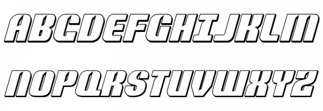 Nightwraith 3D Italic Polices MAJUSCULES