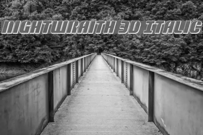 Nightwraith 3D Italic Font examples