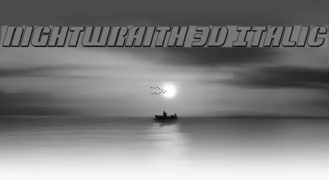 Nightwraith 3D Italic Font examples