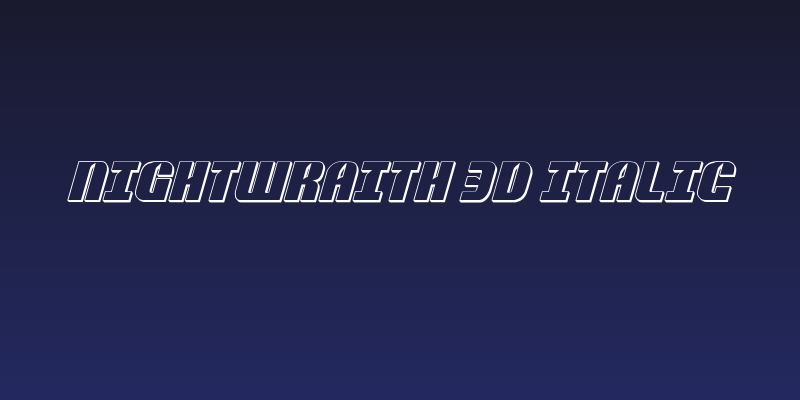 Nightwraith 3D Italic Social Header