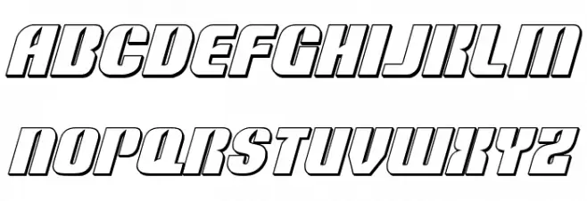 Nightwraith 3D Italic Font LOWERCASE