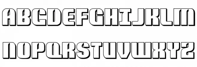 Nightwraith 3D Regular 字体 大写