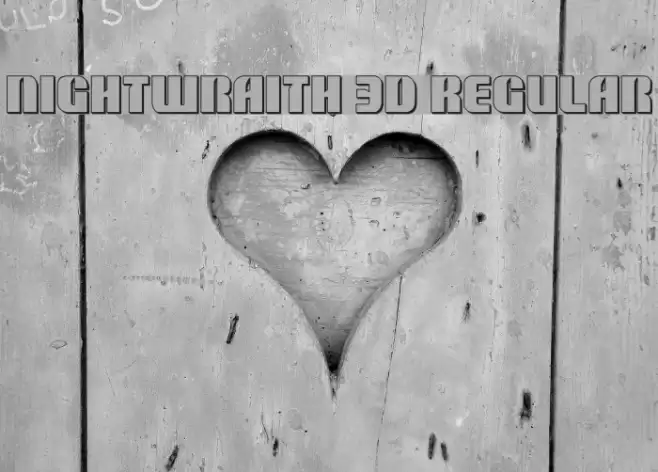 Nightwraith 3D Regular Font examples