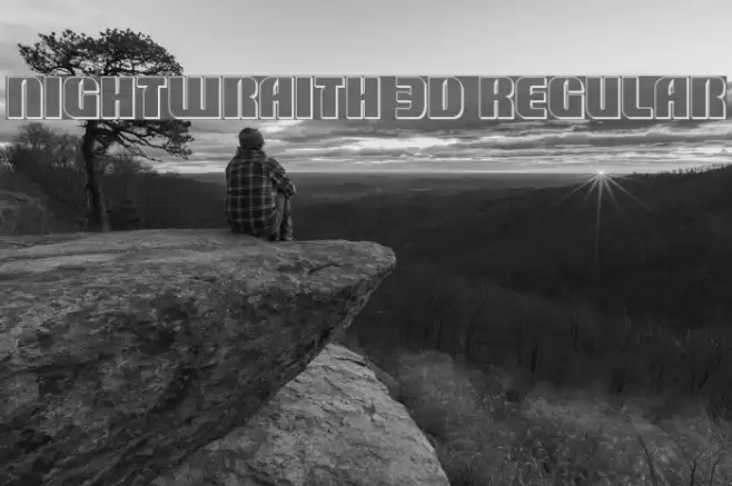 Nightwraith 3D Regular Font examples