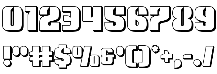 Nightwraith 3D Font OTHER CHARS