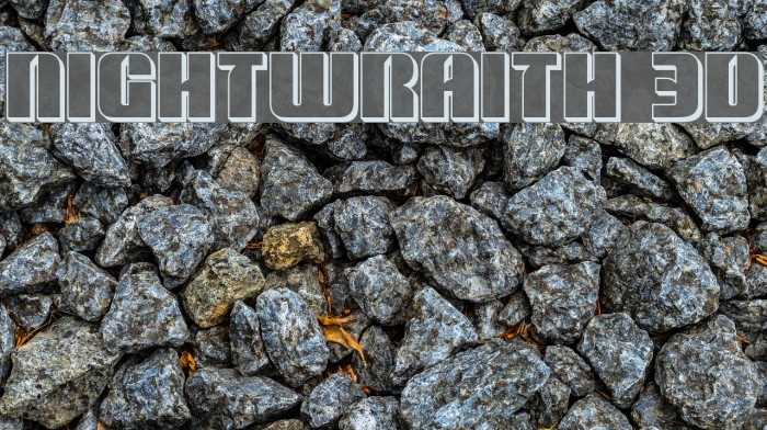 Nightwraith 3D Font examples