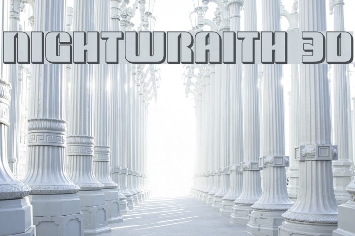 Nightwraith 3D Font examples