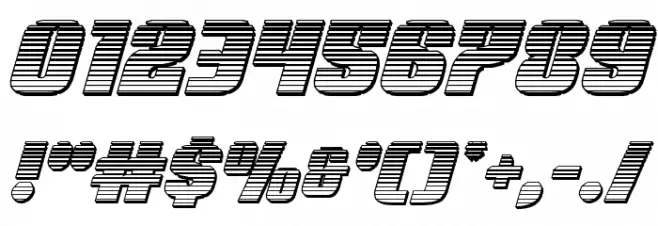 Nightwraith Chrome Italic Font OTHER CHARS