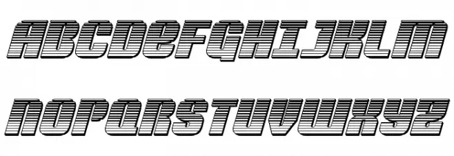 Nightwraith Chrome Italic Polices MAJUSCULES