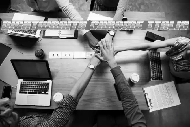 Nightwraith Chrome Italic Font examples