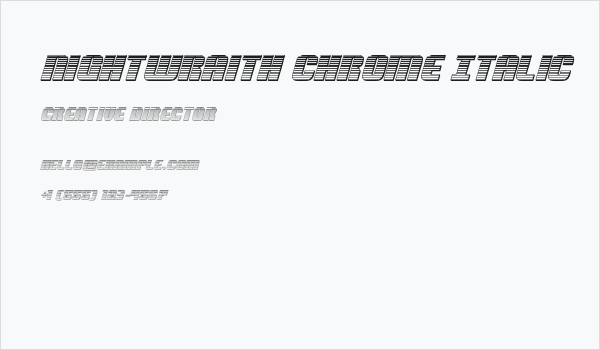 Nightwraith Chrome Italic Business Card