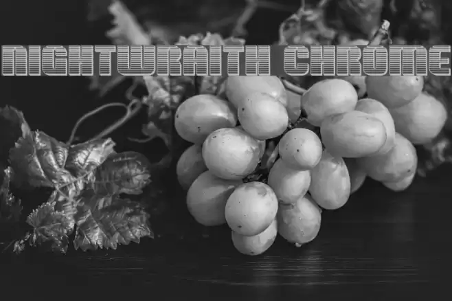 Nightwraith Chrome Font examples