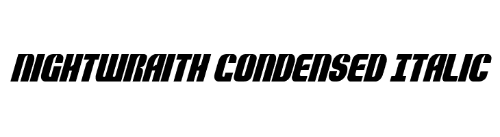 Nightwraith Condensed Italic  フリーフォントのダウンロード