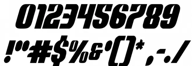 Nightwraith Condensed Italic Font OTHER CHARS