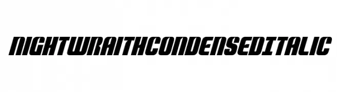 Nightwraith Condensed Italic  Скачать бесплатные шрифты