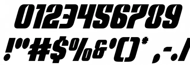 Nightwraith Condensed Italic Font OTHER CHARS