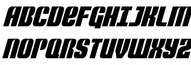Nightwraith Condensed Italic फ़ॉन्ट अपरकेस