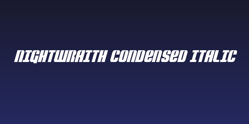 Nightwraith Condensed Italic Social Header