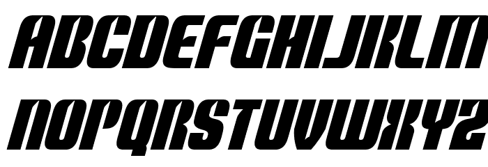 Nightwraith Condensed Italic Font LOWERCASE