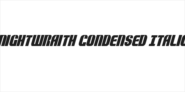 Nightwraith Condensed Italic Logo