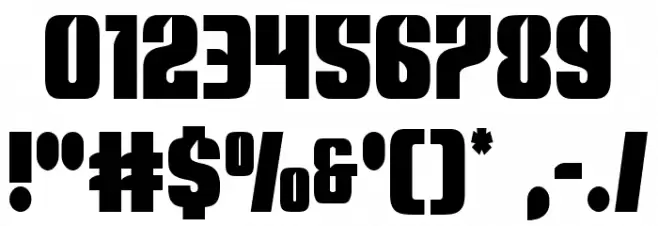 Nightwraith Condensed Font OTHER CHARS