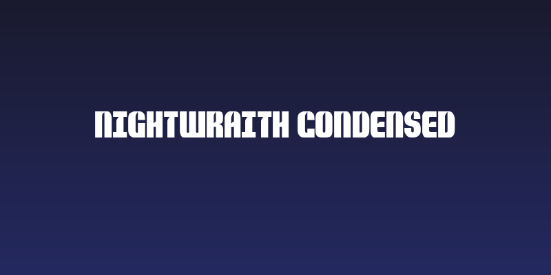 Nightwraith Condensed Social Header