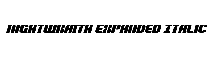 Nightwraith Expanded Italic Font