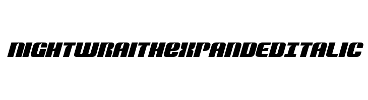 Nightwraith Expanded Italic  フリーフォントのダウンロード