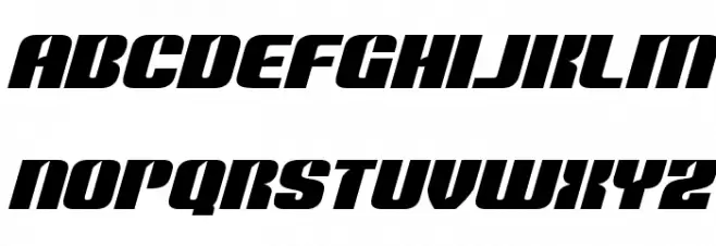 Nightwraith Expanded Italic फ़ॉन्ट लोअरकेस
