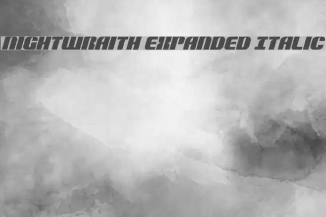Nightwraith Expanded Italic Font examples
