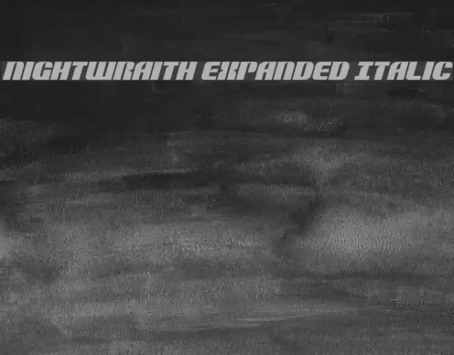 Nightwraith Expanded Italic Font examples